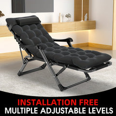 Outdoor Folding Chairs Balcony Adjustable Lounge Chair 2 In 1 Folding Chairs Bed
