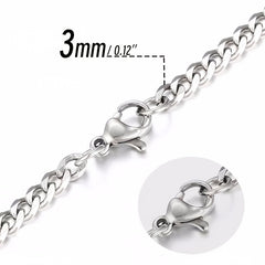 Stainless Steel Chain Men's Link Chokers Necklace