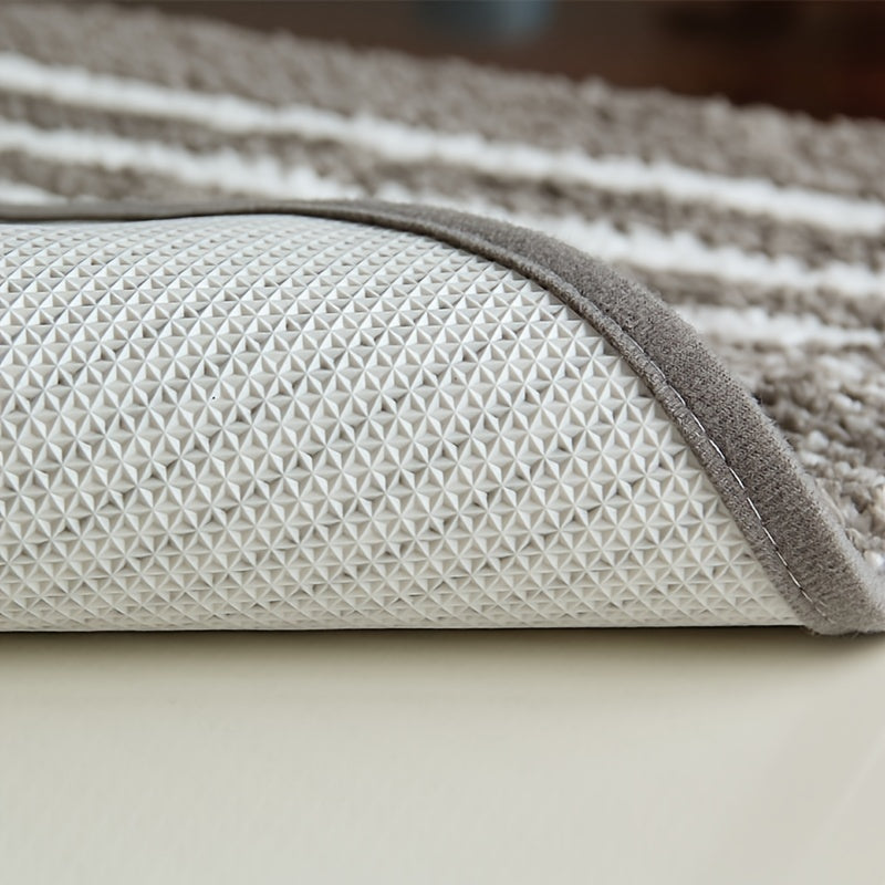 Absorbent Non Slip Bathroom Floor Mat Thickened High Plush Carpet