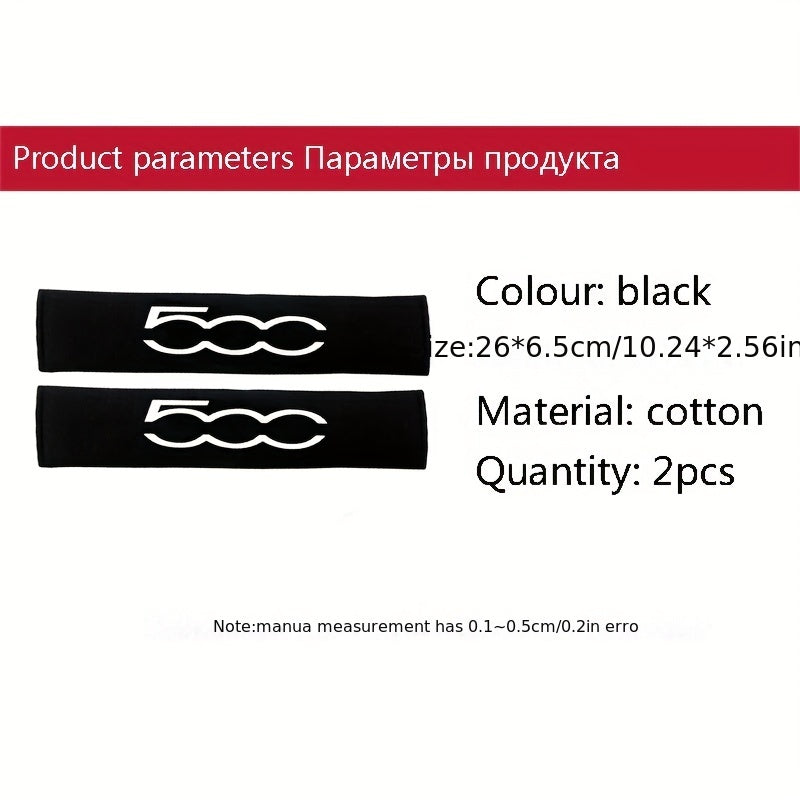 2pcs Cotton Shoulder Seat Belt Cover Auto Decoration Interior Case