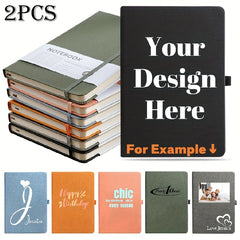 Custom Engraved A5 Diary Notebook 200 Pages 21.2x14 - 2 Pack