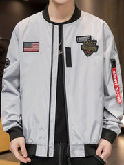 Men's Casual Zip Up Jacket for Spring Fall