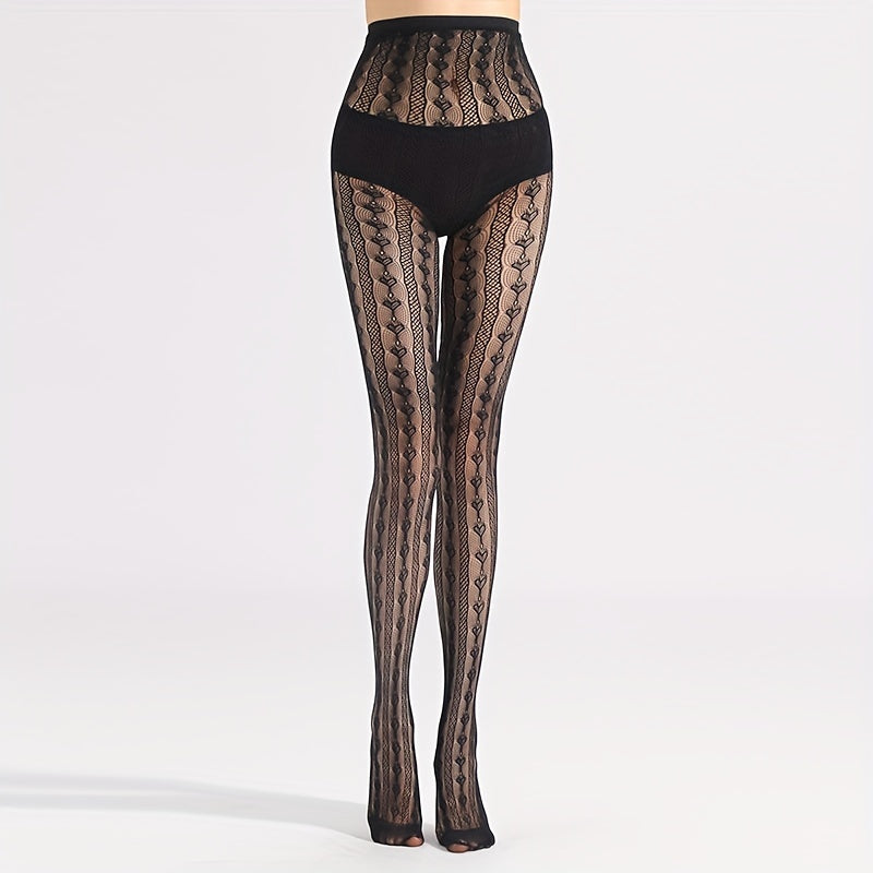 Jacquard Fishnet Tights High Wa...