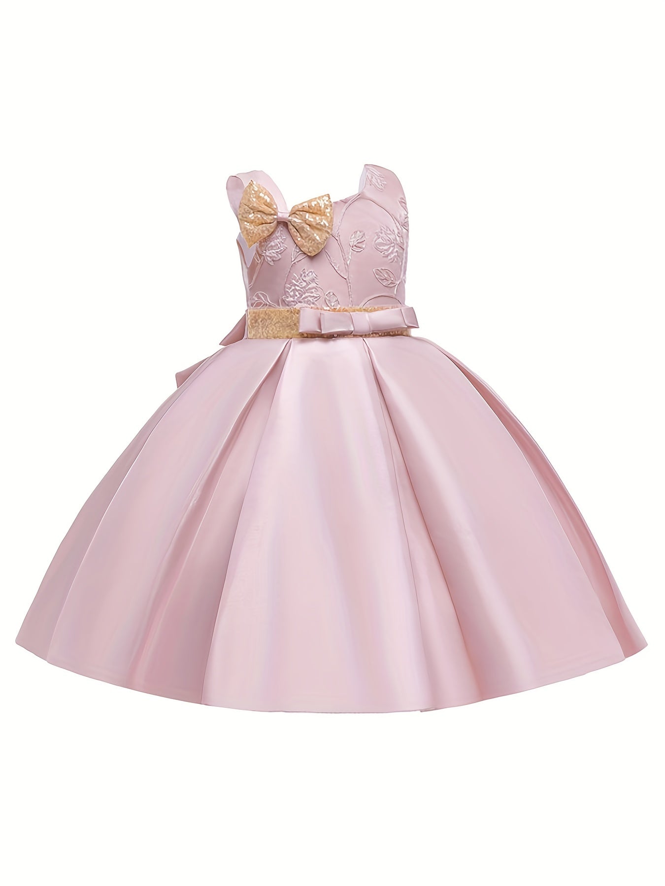 Sequins Bow Flower Princess Dress for Toddler Girls