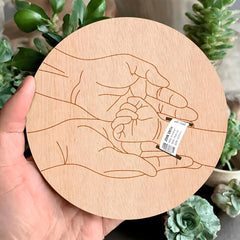 Wooden Birth Bracelet Keepsake for Mother's Father's Halloween Christmas