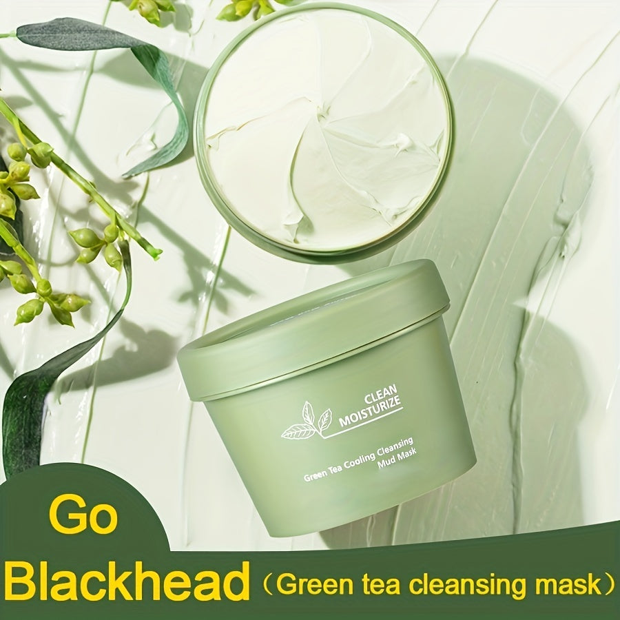 Green Tea Face Mask Kaolin Clay Mud Mask for Blackhead Removal and Exfoliation