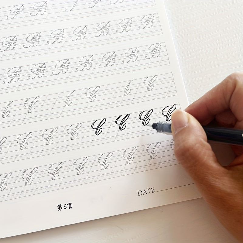 English Handwriting Practice Book Cursive & Print Workbook