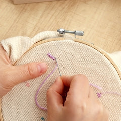 6pcs Bamboo Embroidery Hoop Set 10-25.4 cm for Cross Stitch Sewing