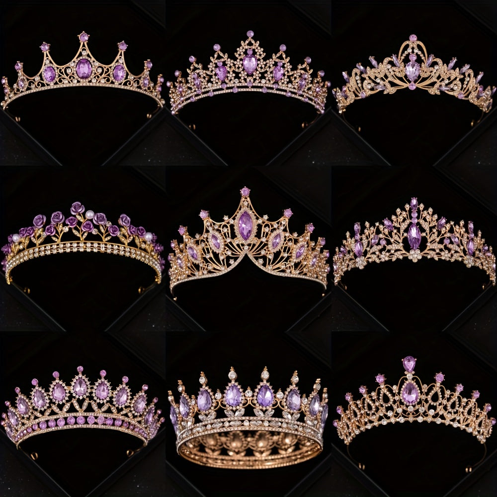 Rhinestone Crystal Crown Wedding Hair Accessory