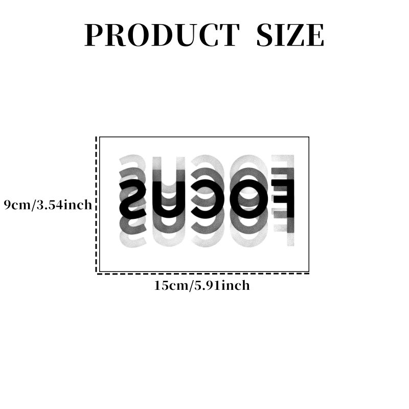 Double Image FOCUS Herbal Juice Temporary Tattoo Sticker