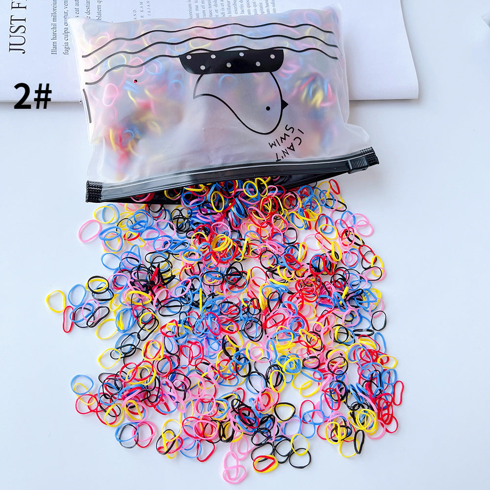1000pcs Colorful Rubber Hair Ties for Women Girls