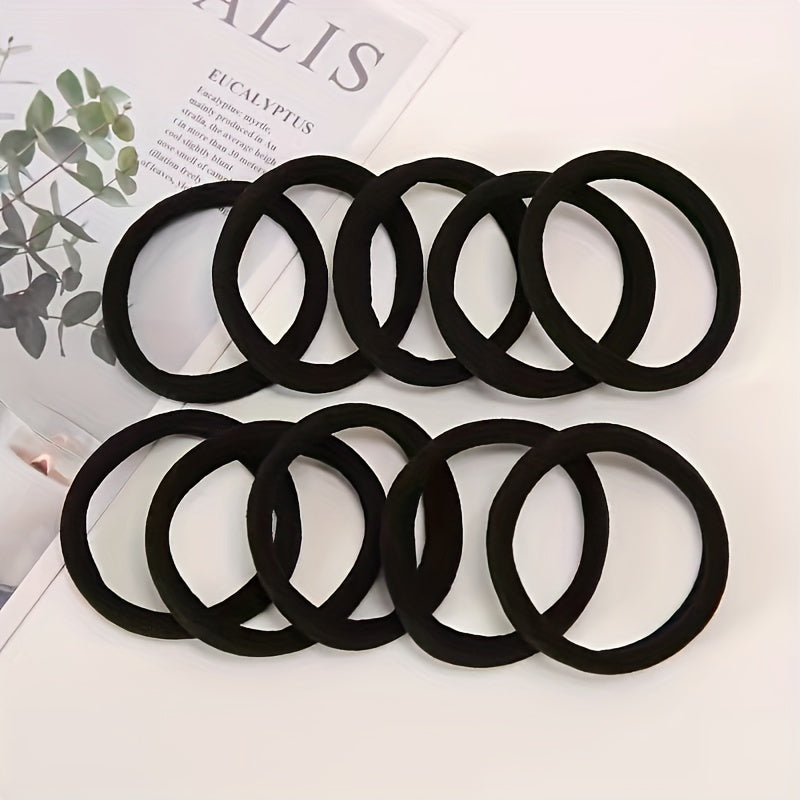 100pcs Non Slip Hair Tie Ponytail Holder Elastic Hair Accessory
