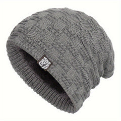 Knitted Winter Beanie Hat Fleece Lined Ear Protection