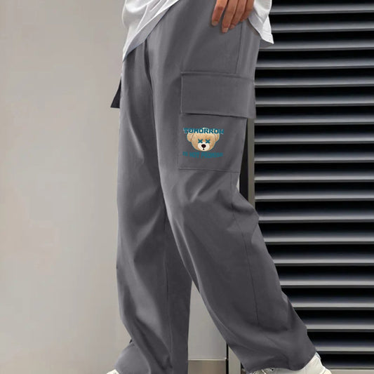 Men's Classic Cargo Pants Casual Loose Fit Joggers