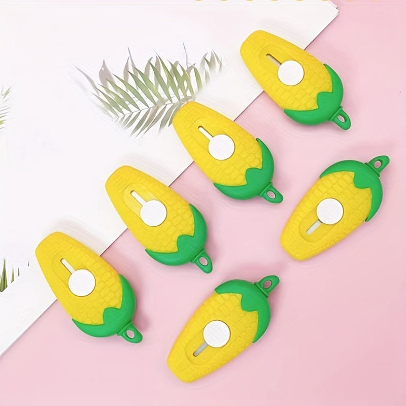 2pcs Cartoon Corn Mini Art Knives for Office & Student Use