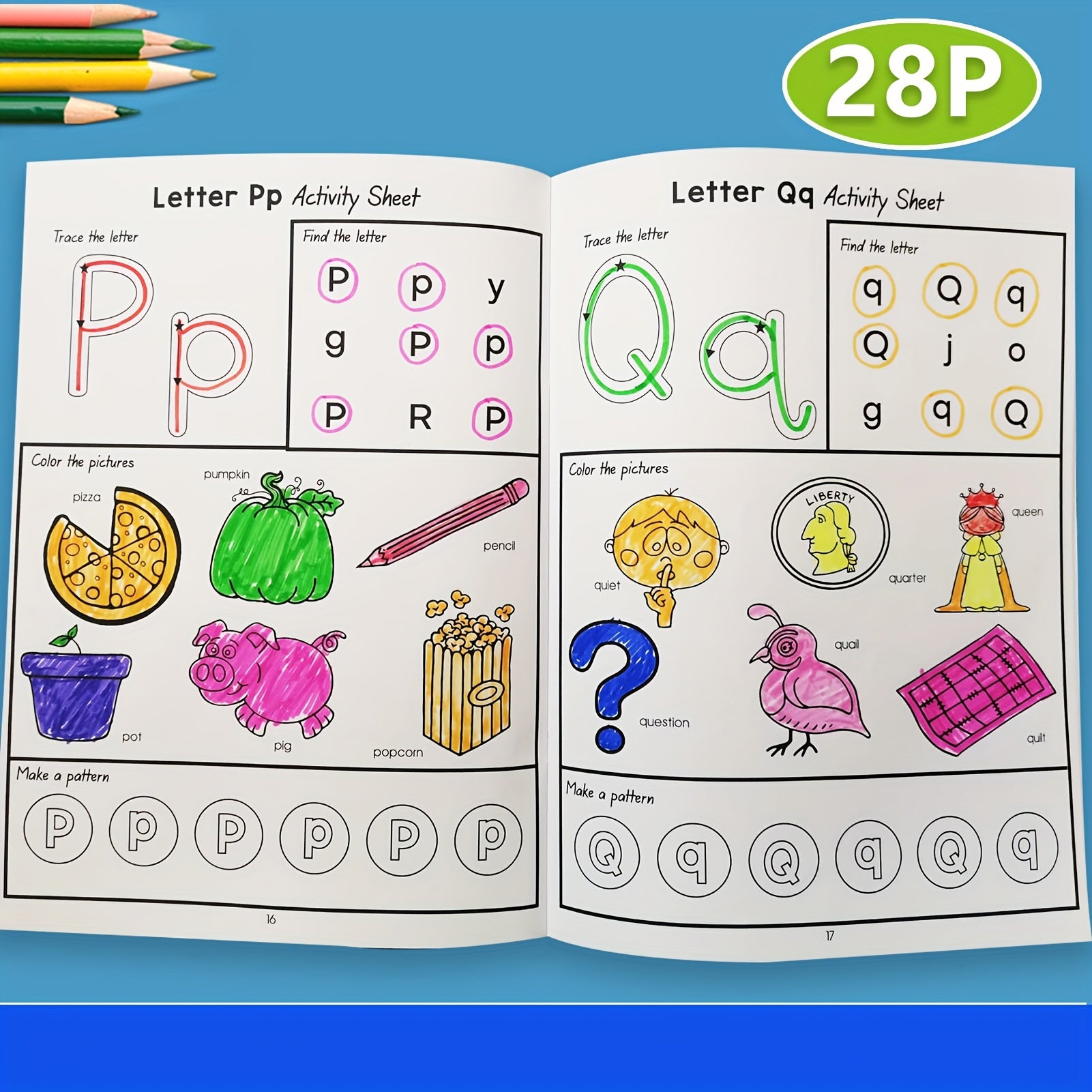 YUYNLEP Alphabet Workbook Tracing & Coloring Activities
