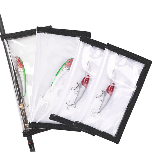4pcs Clear PVC Bait Covers Saltwater Freshwater Fishing Gear 2 Large 2 Medium