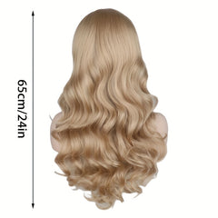 60cm Long Body Wave Hair Wig Synthetic Fiber Natural Looking for Women