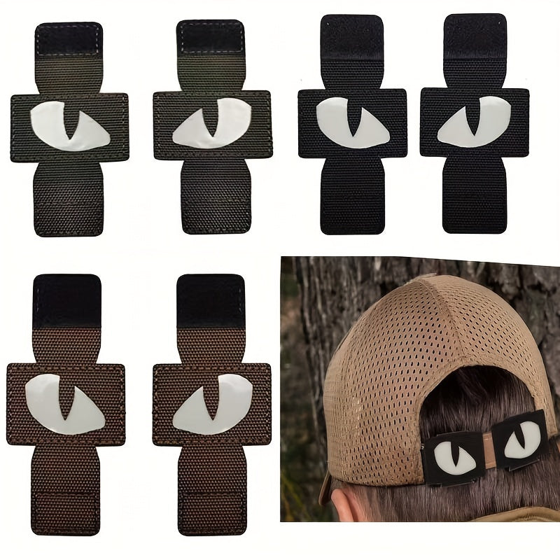 Cat Eyes Morale Patches Glow In Dark Hook And Loop Fasteners Embroidery Patches