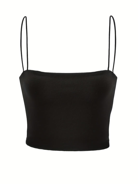 Y2K Sexy Backless Cami Top Spaghetti Strap Crop Top for Summer
