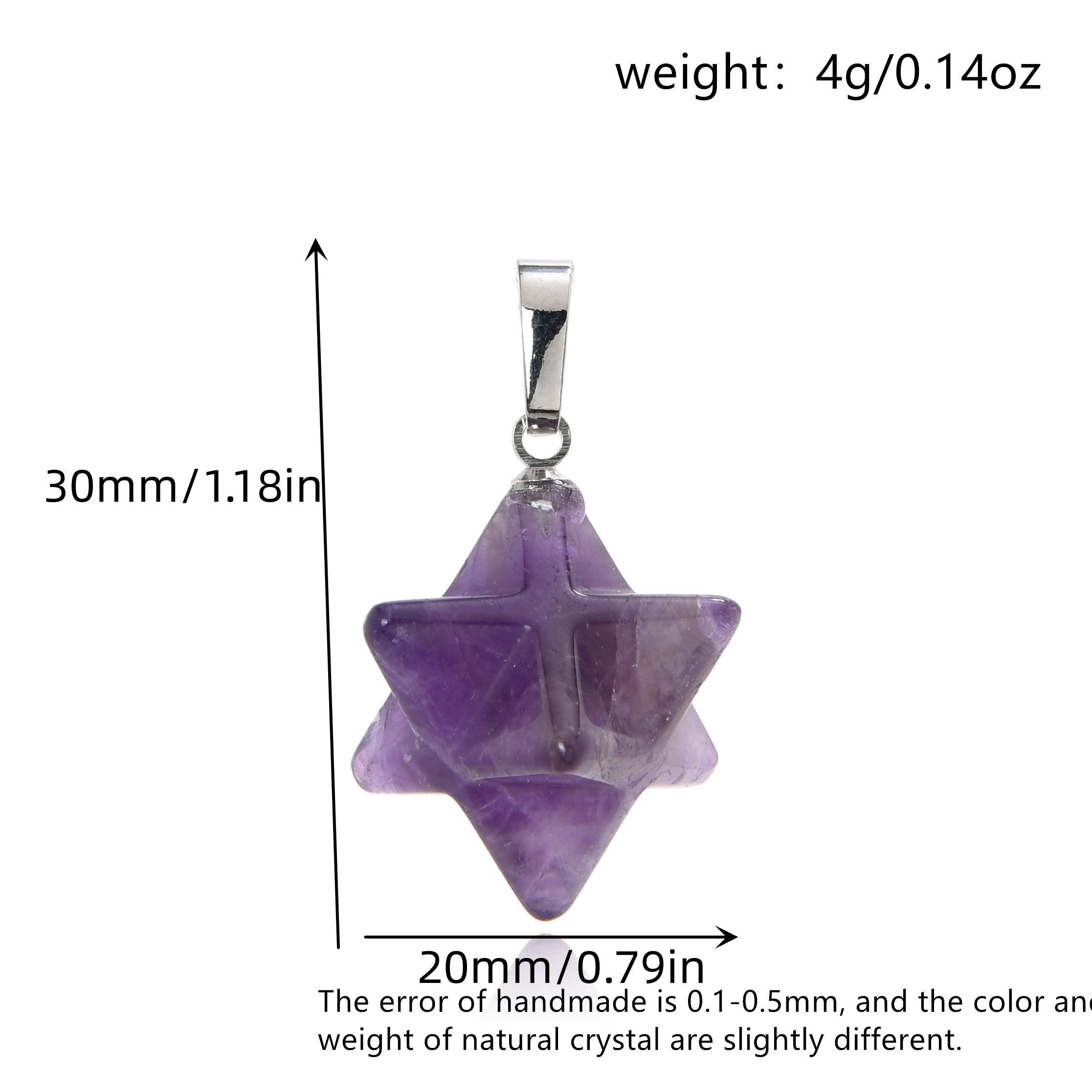 1pc Natural Crystal Pendant Amethyst Lapis Lazuli for Jewelry DIY