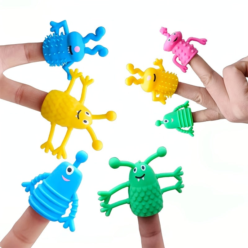 20pcs Random TPR Animal Finger Puppets Soft Mini Halloween Storytelling Props