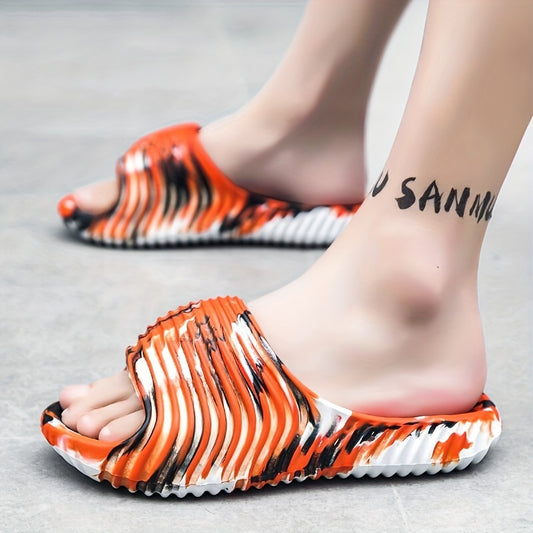Men's Camo Non Slip Slides Lightweight Quick Dry Slippers