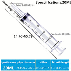 10pcs Large Plastic Syringes with Tip Cap for Scientific Labs