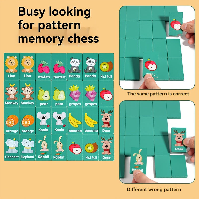 Wooden Dragon Dominoes Game Toy for Kids