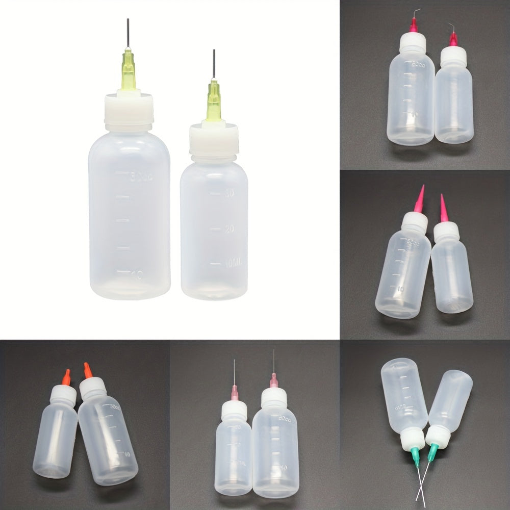 6pcs 30ml 50ml Needle Glue Squeeze Bottle Fine Tip Liquid Acrylic Pa