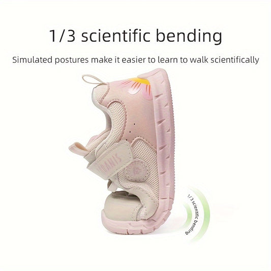 TARANIS Baby Girls Mesh Sneakers Breathable Non-slip Walking Shoes