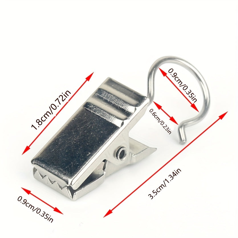 20pcs Metal Curtain Clips Household Decorative Hooks Curtain Buckles