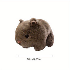 Soft & Cuddly Hamster Plush Toy Realistic Mouse Doll Deep Brown