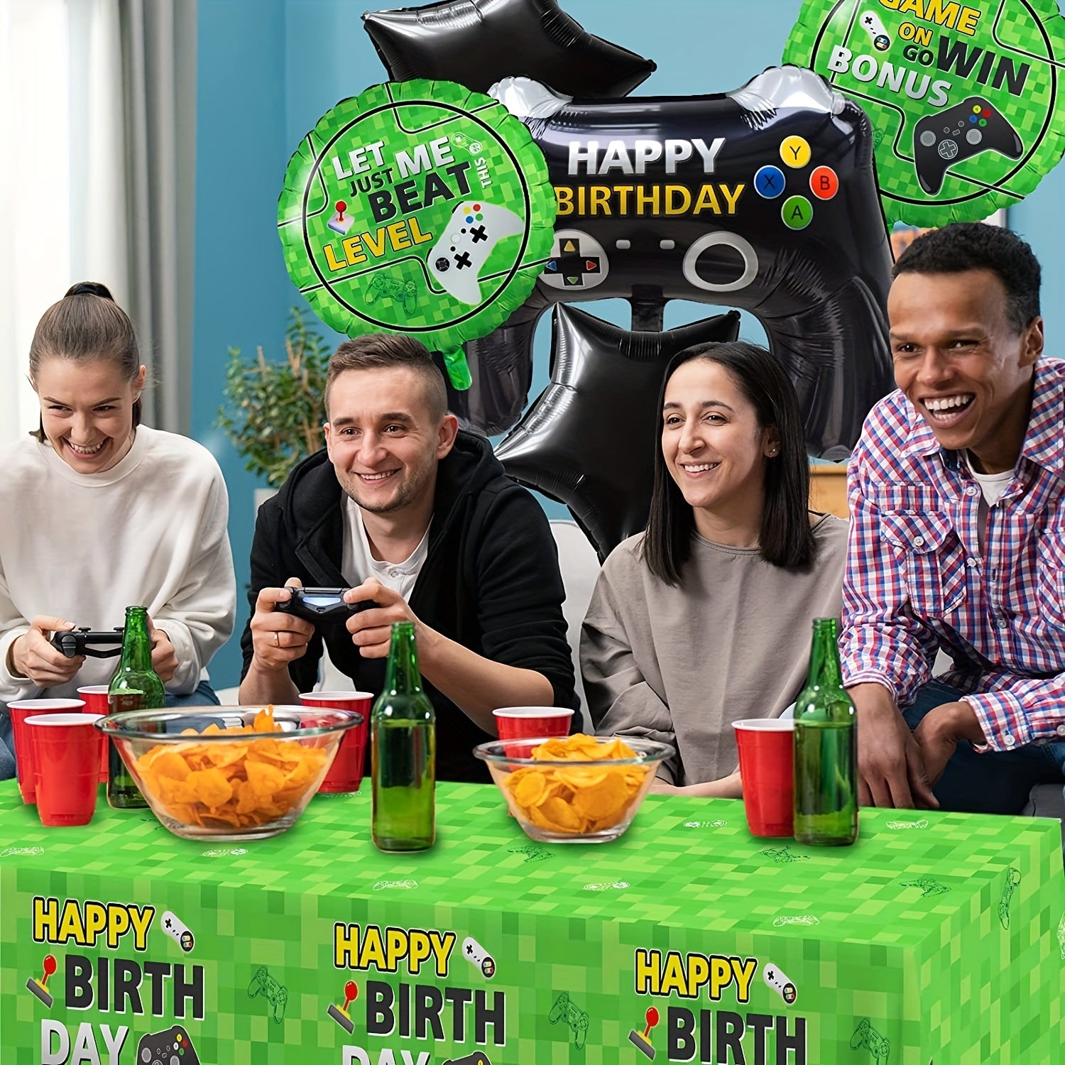 5pcs Video Game Balloons - Perfect for Game Party Decorations