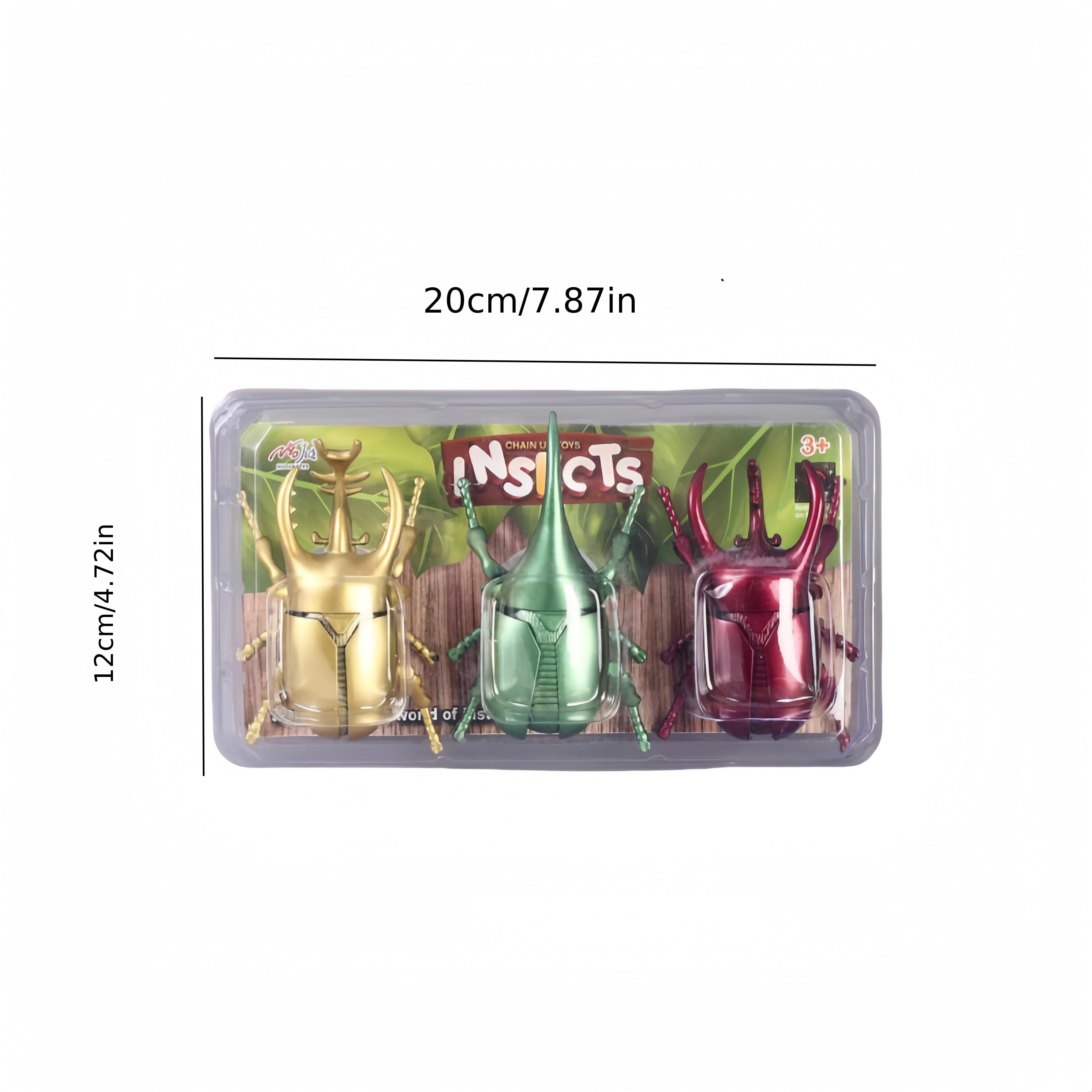 3 Pack Mech Bug Battle Beetles Wind Up Stress Relief Toy Assorted Colors