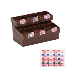 Dollhouse Supermarket Display Cabinet Dark Brown & Beige Kitchen Decor