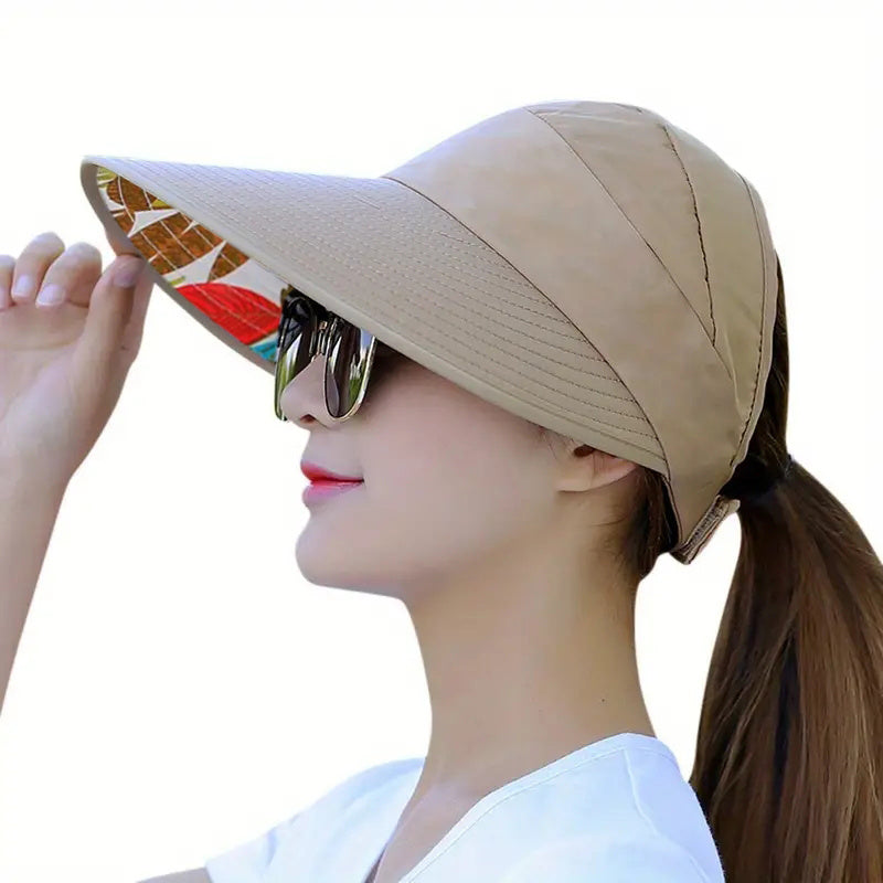 Wide Brim Sun Protection Visor Sun Hat Anti UV Lightweight Breathable Beach Hat