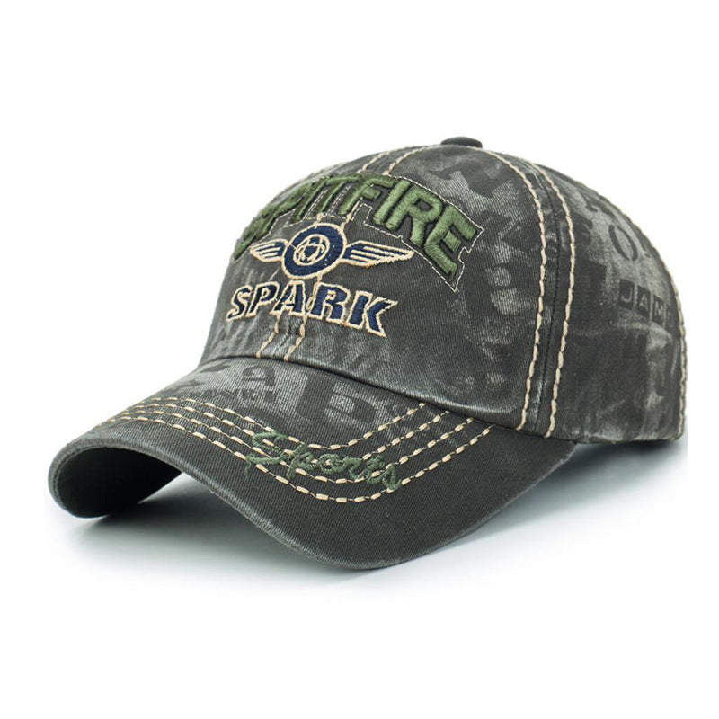 Men's Washed Cowboy Baseball Cap Summer Sun Hat