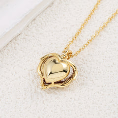 Angel Wings Red Heart Pendant Mother's Gift