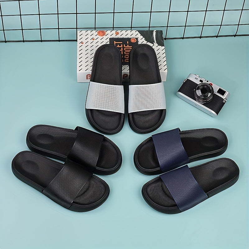 Men's Non Slip Slides Lightweight Open Toe Quick Dry Slippers