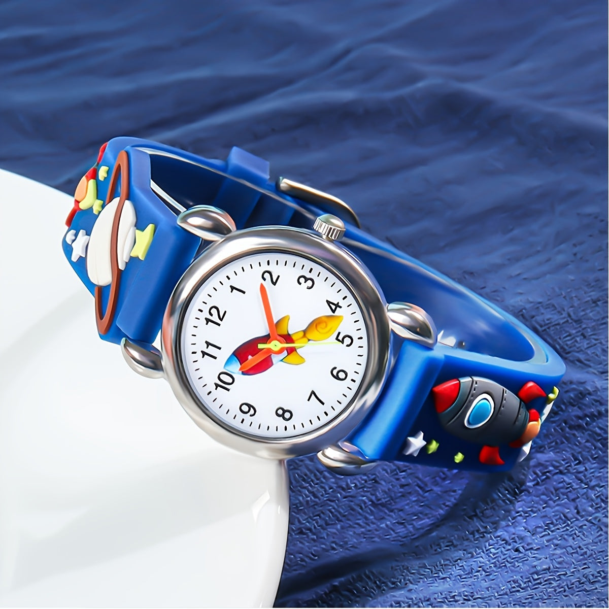 Rocket 3D Print Quartz Watch for Boys Gift