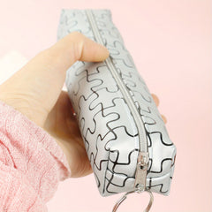 1pc Puzzle Pencil Case for Kids, Cute Design