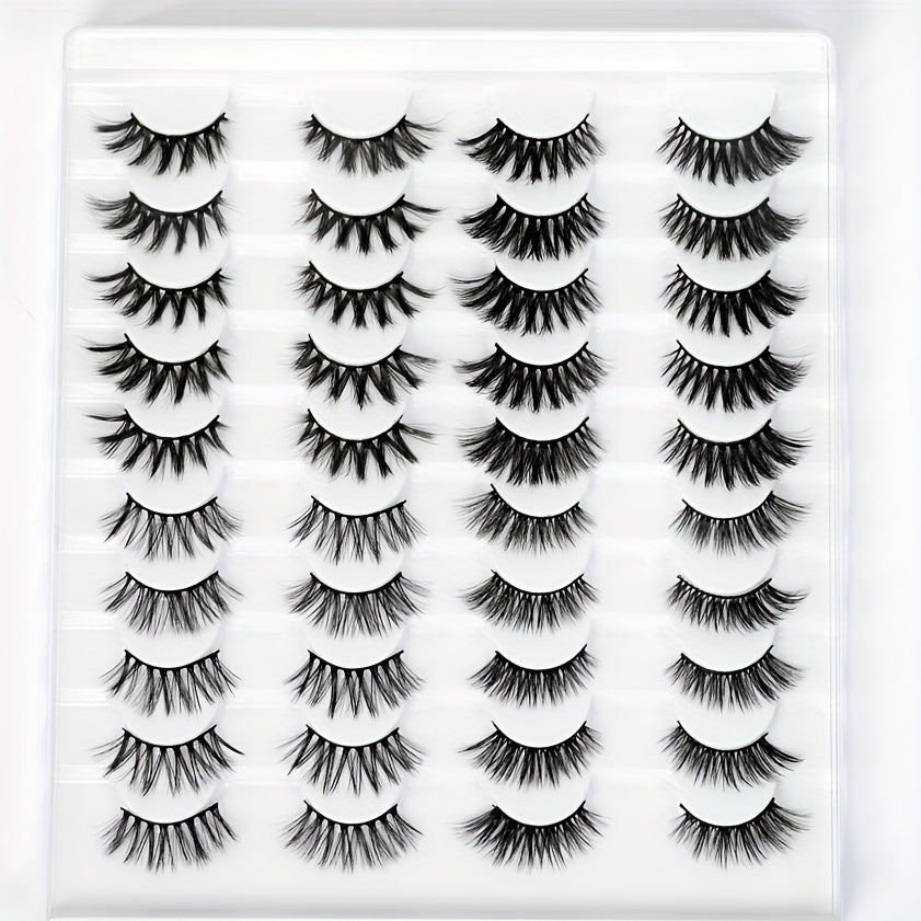 20 Pairs Natural Look Criss Cross False Eyelashes