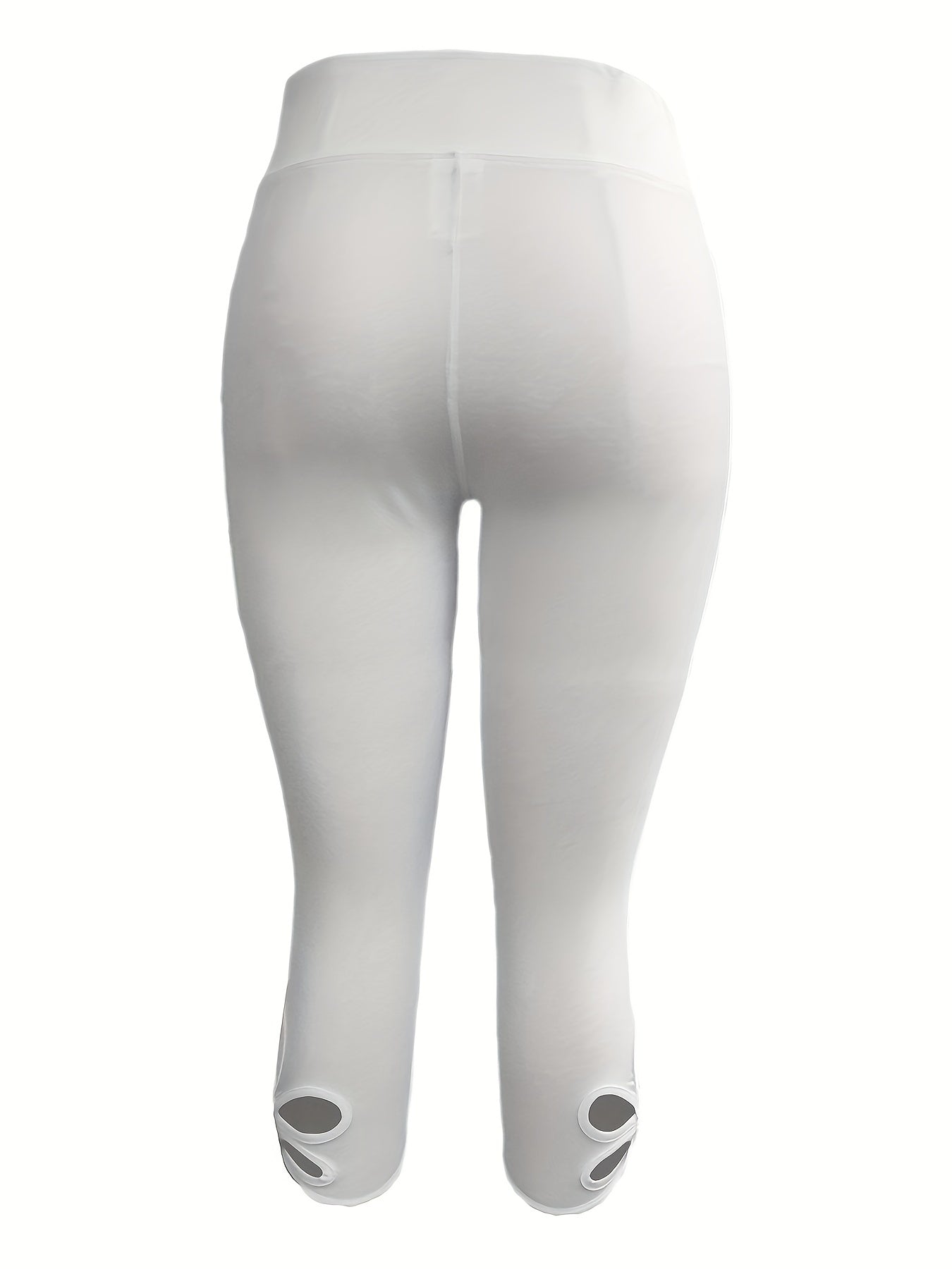 Solid Skinny Capris Leggings Women's Clothing
