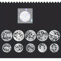 10pcs Retro Hollow Moon Phase Paper for Landscaping, 10x4x2In, 13x5x1In