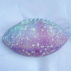 Fluorescent Bright Football PU Leather Rugby Training Ball