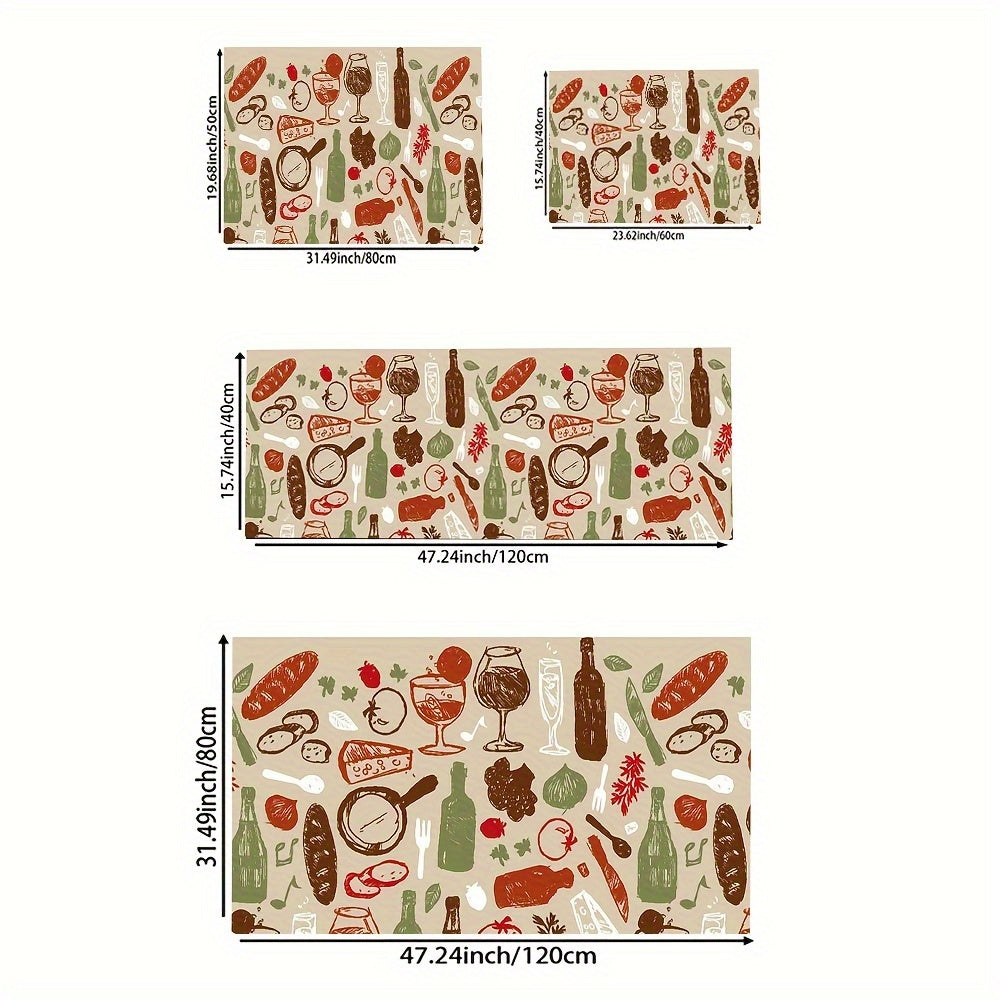 Cartoon Area Rug Hand painted Pattern Floor Mat Machine Washable Carpet