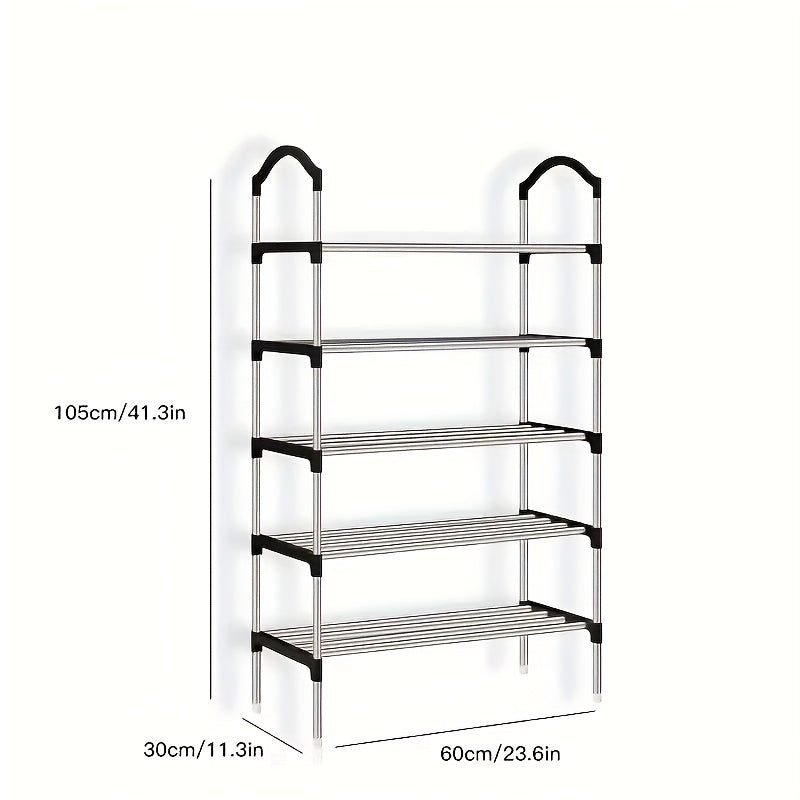 1pc Shoes Rack Easy Assembled Standing Dustproof Shoe Storage Shelf