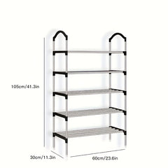 1pc Shoes Rack Easy Assembled Standing Dustproof Shoe Storage Shelf
