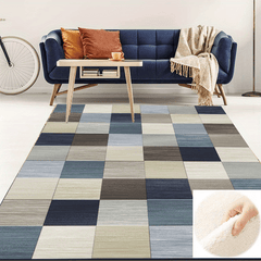 Fluffy Faux Wool Area Rugs Non-slip Large Carpet